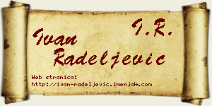 Ivan Radeljević vizit kartica